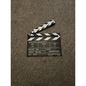 Movie Clapper Board Wrist Bag Scene Film Zip Handbag Purse No shoulder Strap